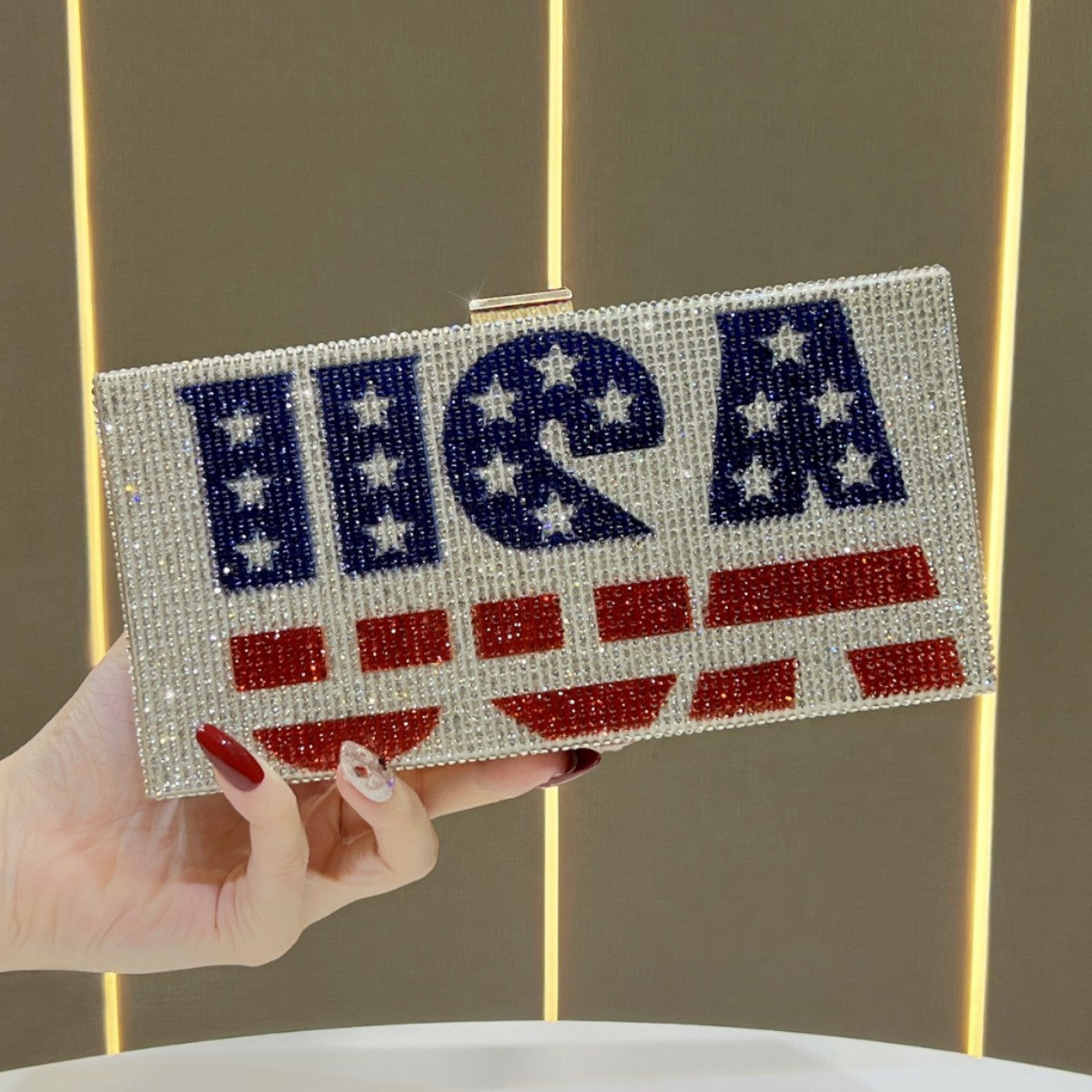 Sparkling Rhinestone Clutch — product view 2
