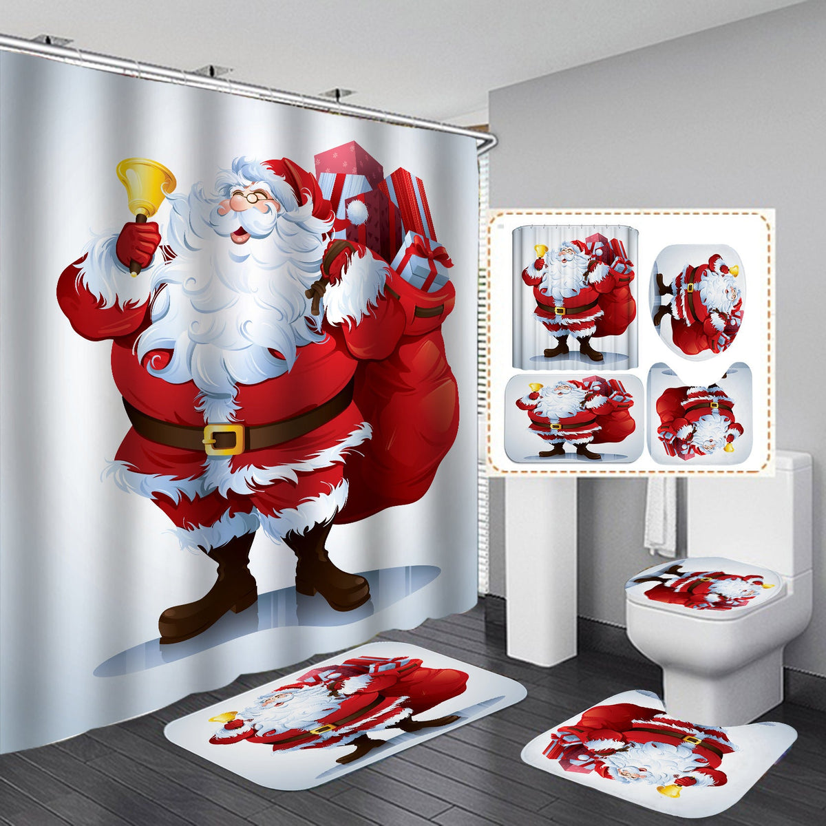 Christmas-Themed Bathroom Set Bowlift — product view 5