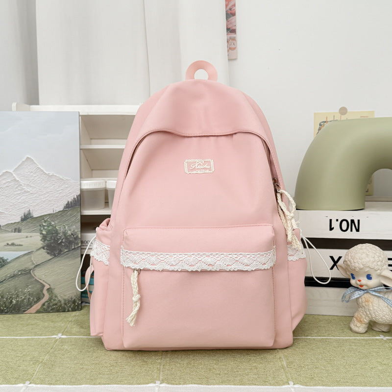 Adorable Lace-Trimmed Backpack LoungeYard — product view 7
