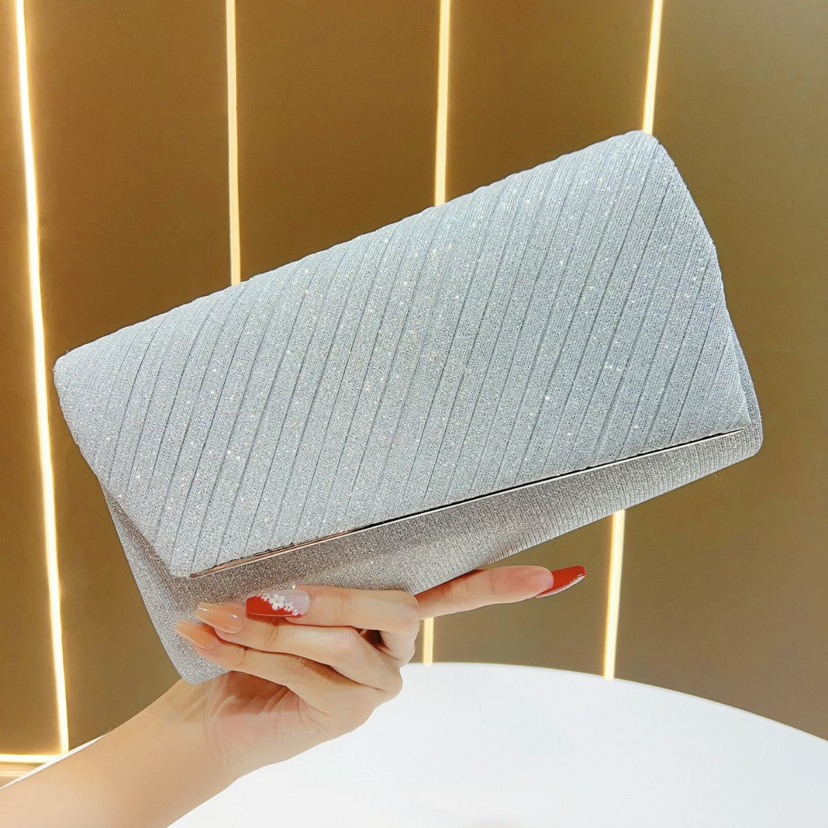 Elegant Pleated Clutch — product view 1