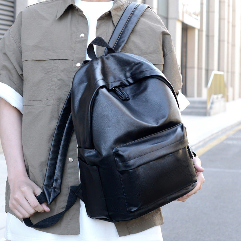 Durable Leather-Accented Daily Backpack LoungeYard — product view 1