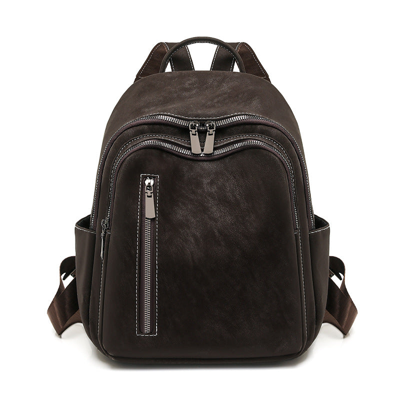Stylish Leather Backpack LoungeYard — product view 2