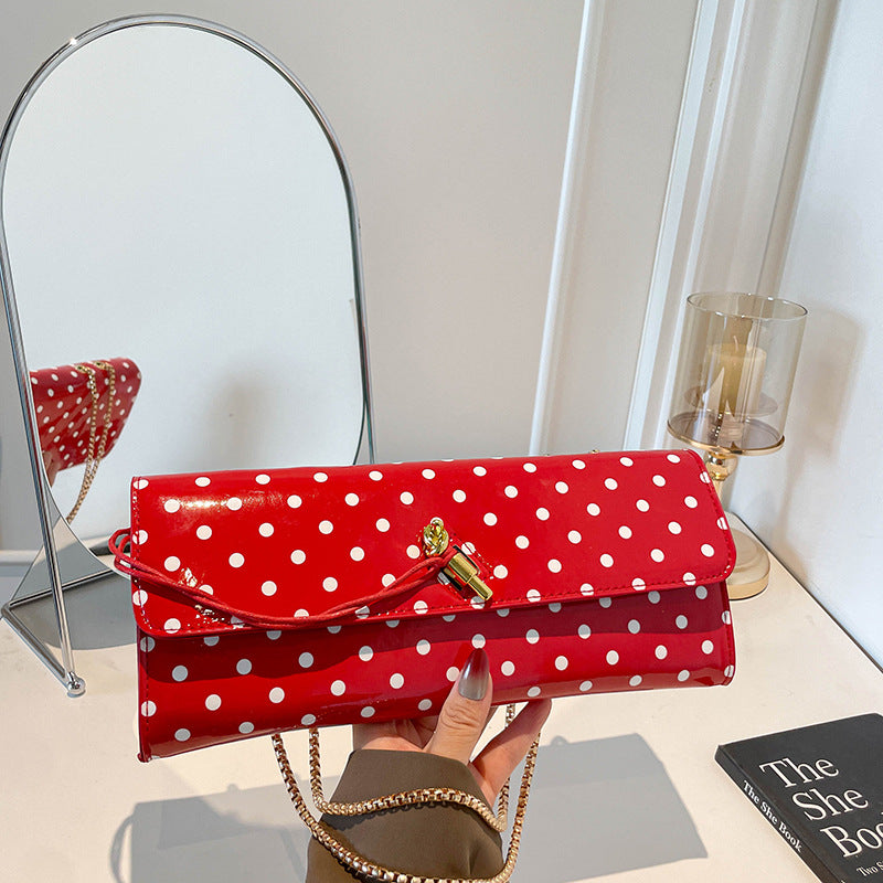 Chic Patent Leather Clutch — product view 6