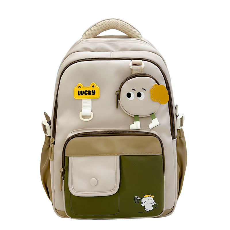 Playful Character Design School Backpack LoungeYard — product view 3
