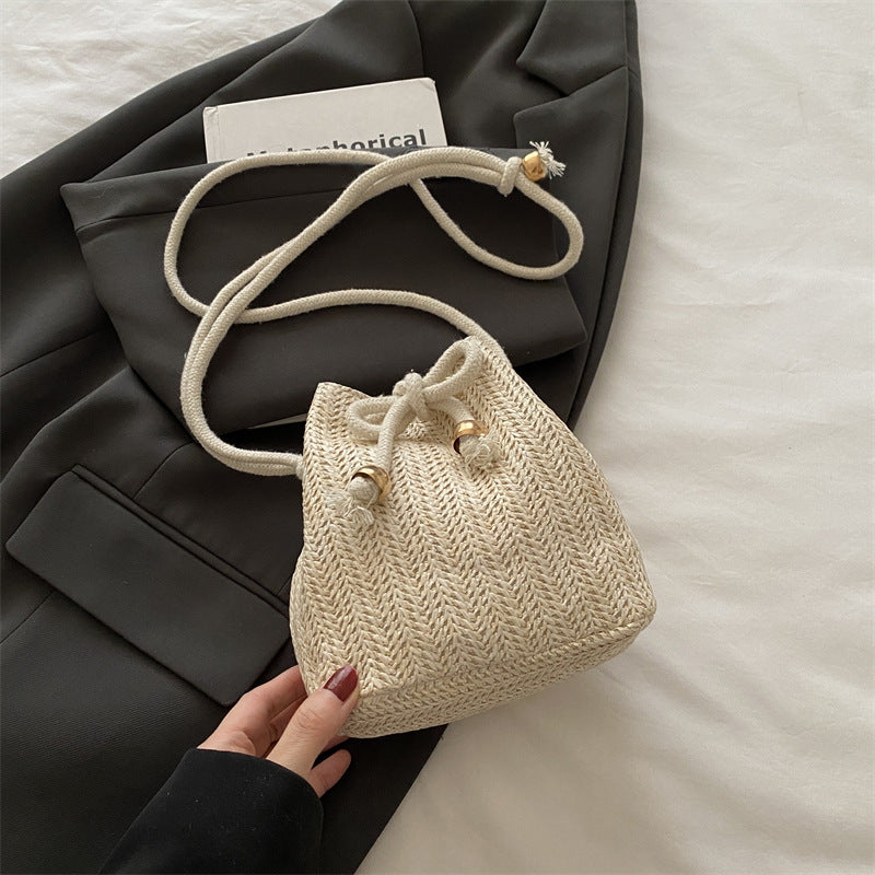Bohemian Straw Bucket Bag LoungeYard — product view 3