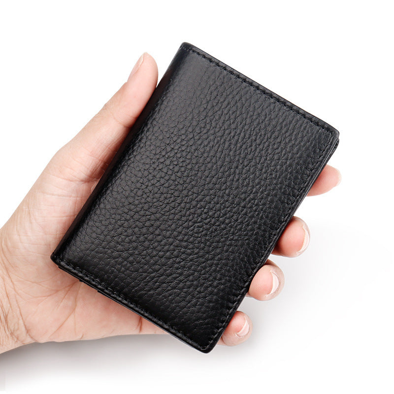 Textured Leather ID Card Wallet LoungeYard — product view 2