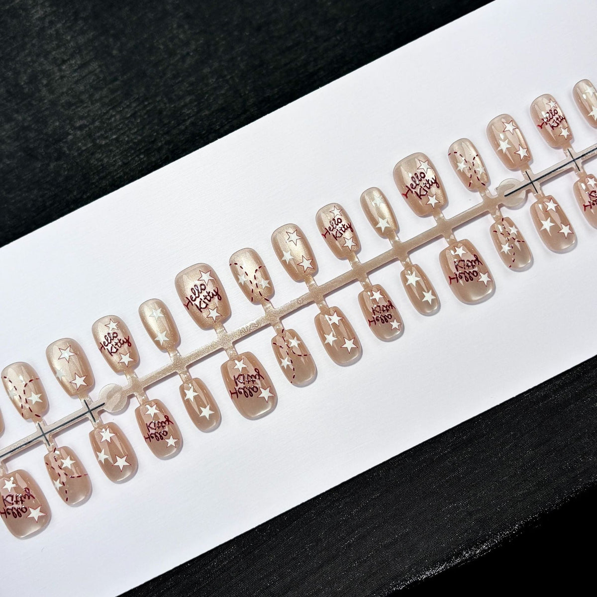Decorative Press-On Nail Art Set with Star Design — product view 2