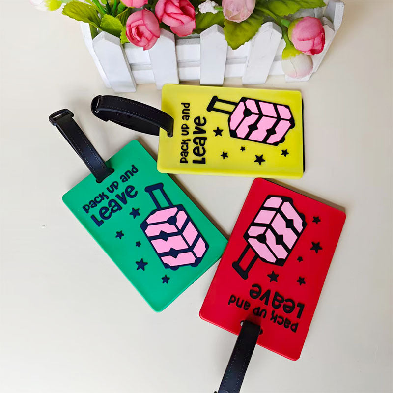 Unisex luggage tag in creative rainbow design LoungeYard — product view 4