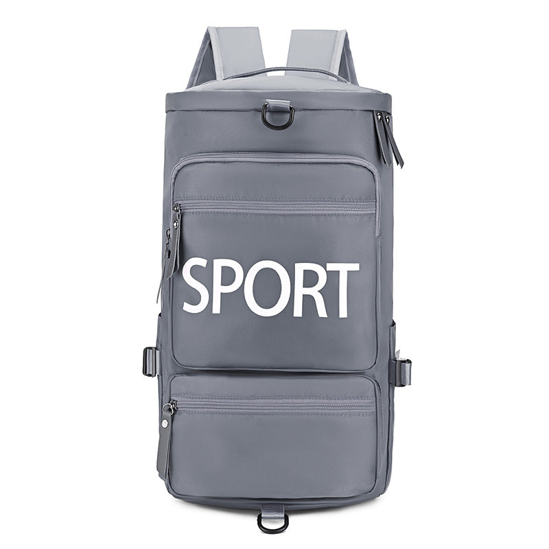 Sporty backpack with multiple compartments and reflective elements LoungeYard — product view 6