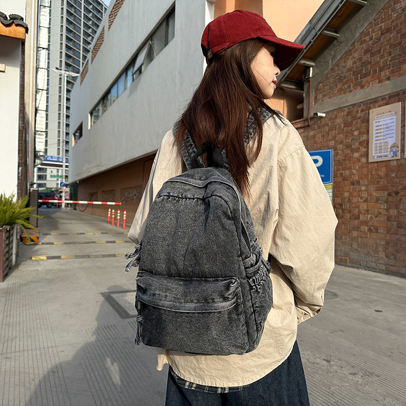 Casual Denim Backpack LoungeYard 1791204530 — product view 3