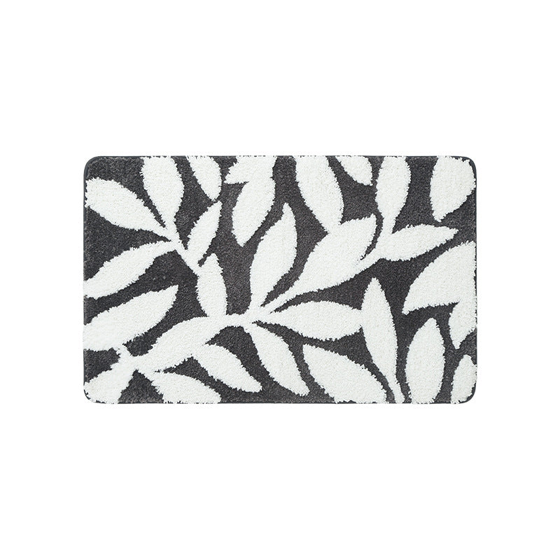 Leaf Patterned Luxury Bath Mat Bowlift — product view 5