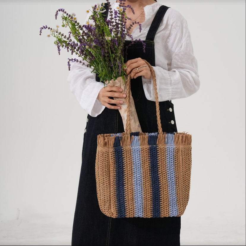 Handcrafted Macrame Tote Bag LoungeYard — product view 4