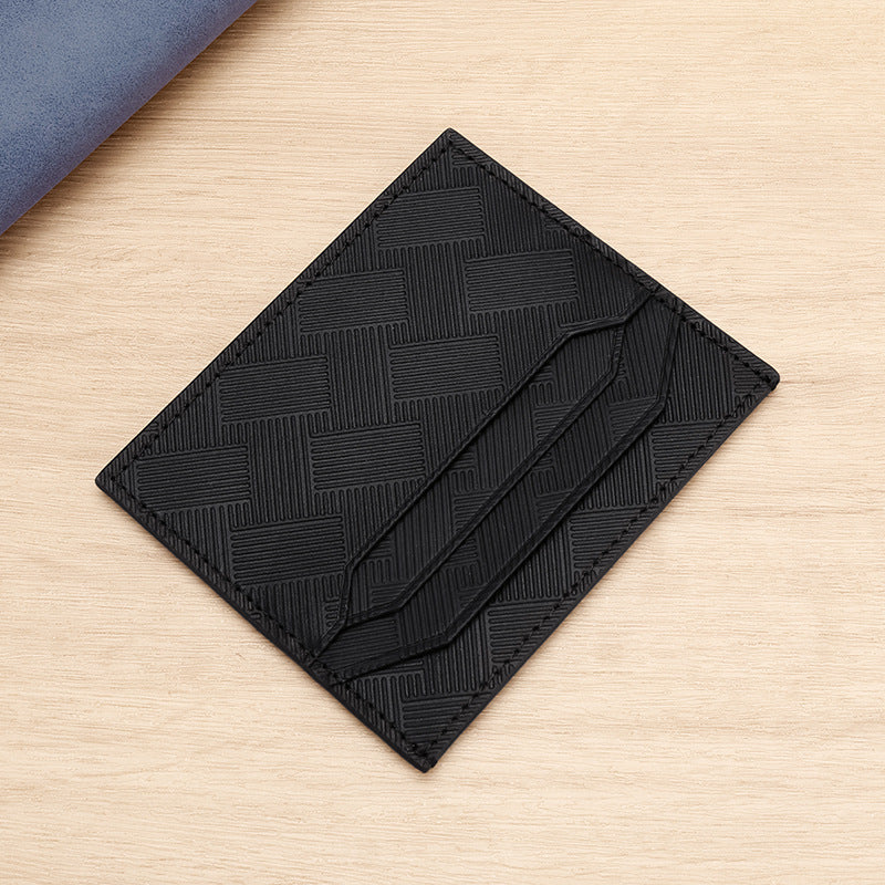 Textured Leather Card Holder LoungeYard — product view 1