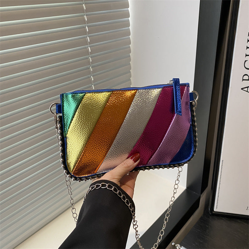 Colorful Metallic Chic Crossbody Bag LoungeYard — product view 3