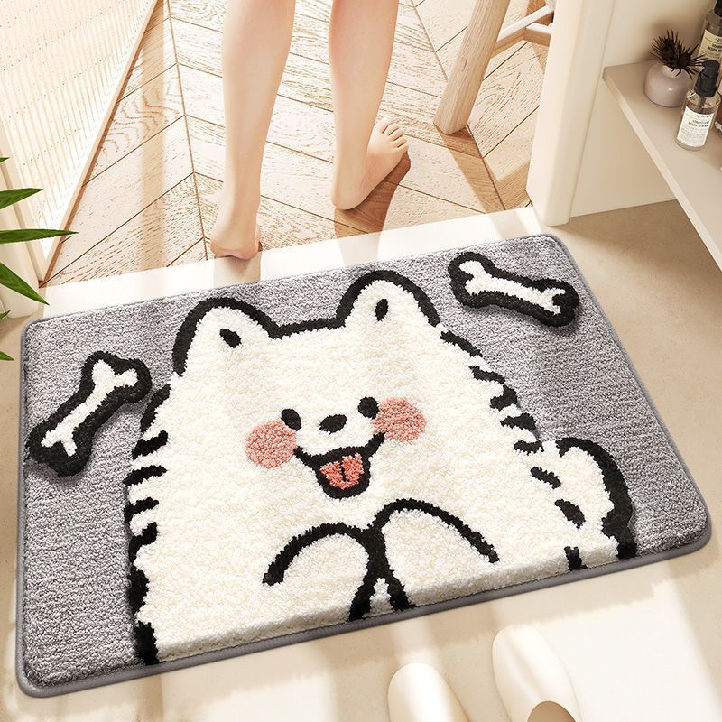 Pet-Themed Soft Plush Bath Mat Bowlift — product view 2