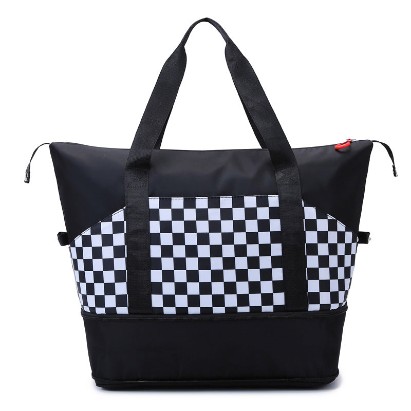 Versatile Checkerboard Tote Bag LoungeYard — product view 1