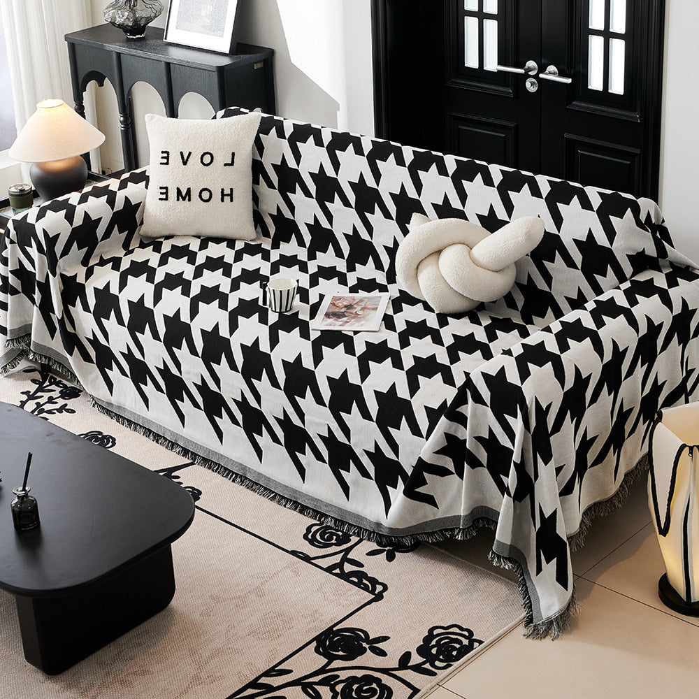 Cozy Houndstooth Throw Blanket — product view 7