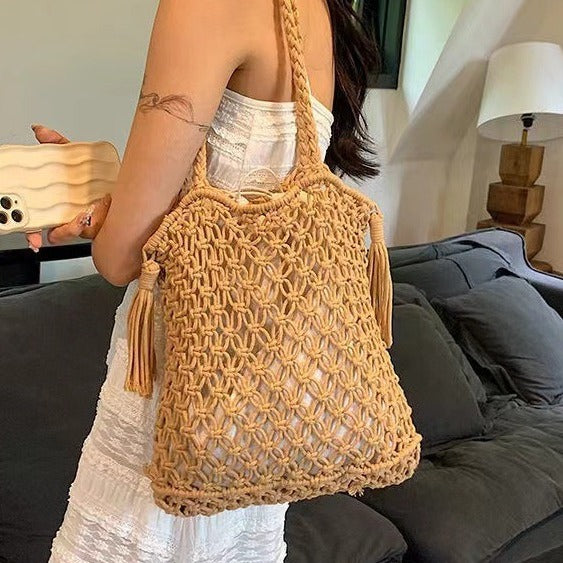 Trendy Macrame Crossbody Bag LoungeYard — product view 1