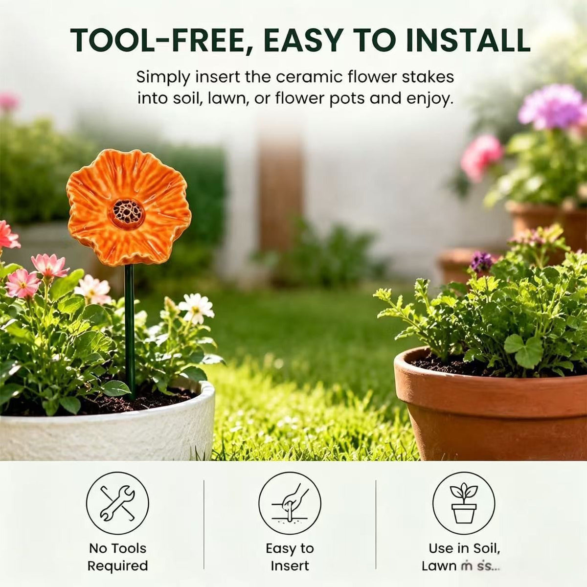 Decorative Garden Flower Stake Bowlift — product view 5