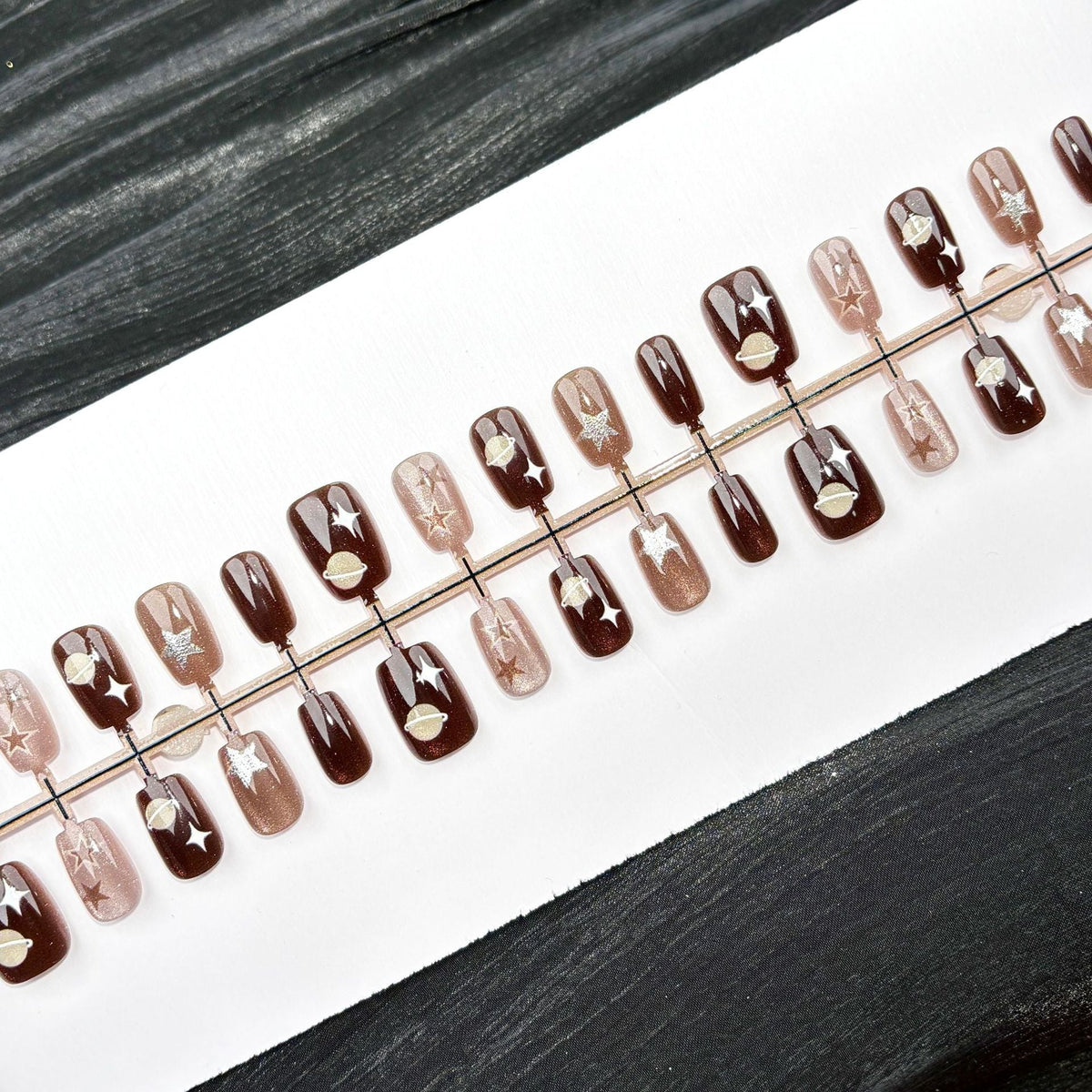 Artistic Space-Themed Press-On Nails — product view 3