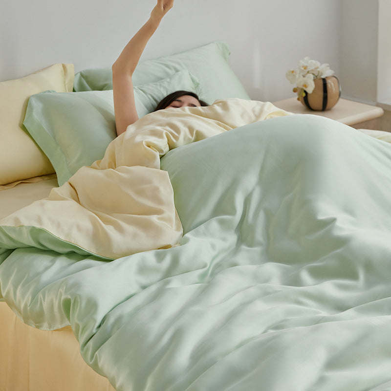 High-quality reversible Mako satin bedding set with a silky-soft touch — product view 1