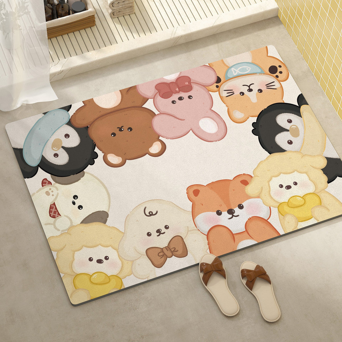 Cute Animal-Themed Bathroom Mat Bowlift — product view 6