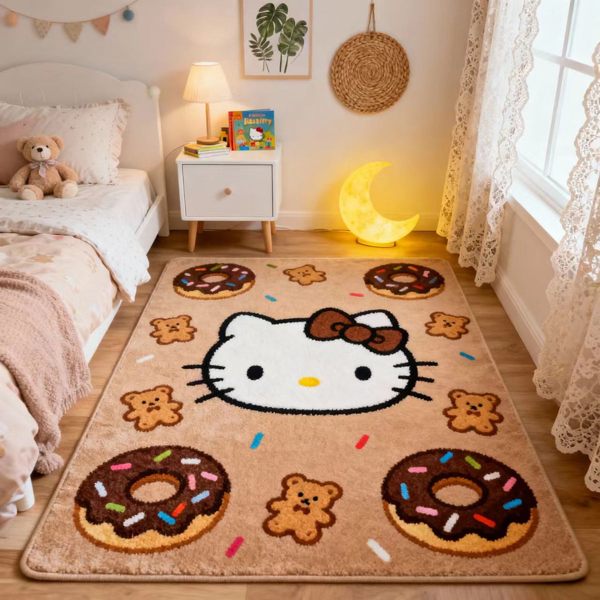 Hello Kitty-Themed Plush Floor Mat Bowlift — product view 3