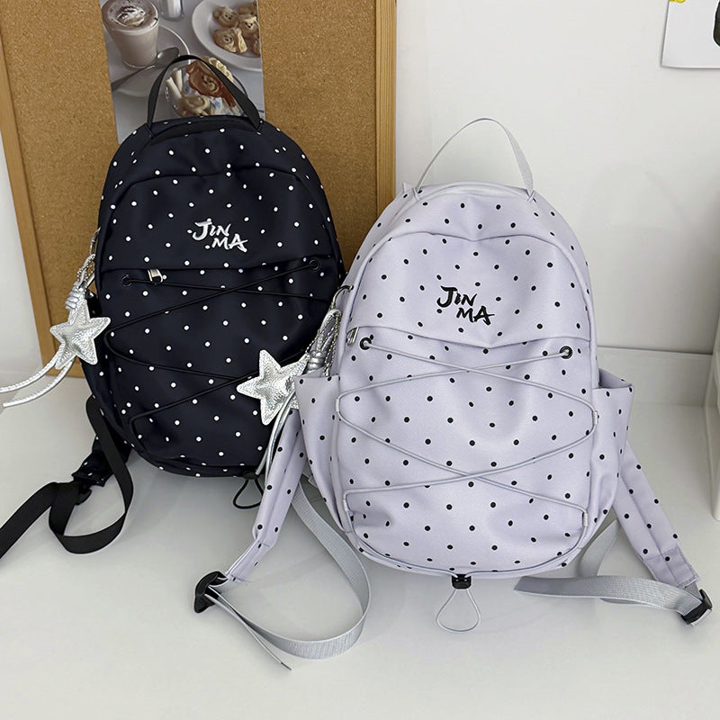 Polka Dot Casual Backpack LoungeYard 1791205839 — product view 4