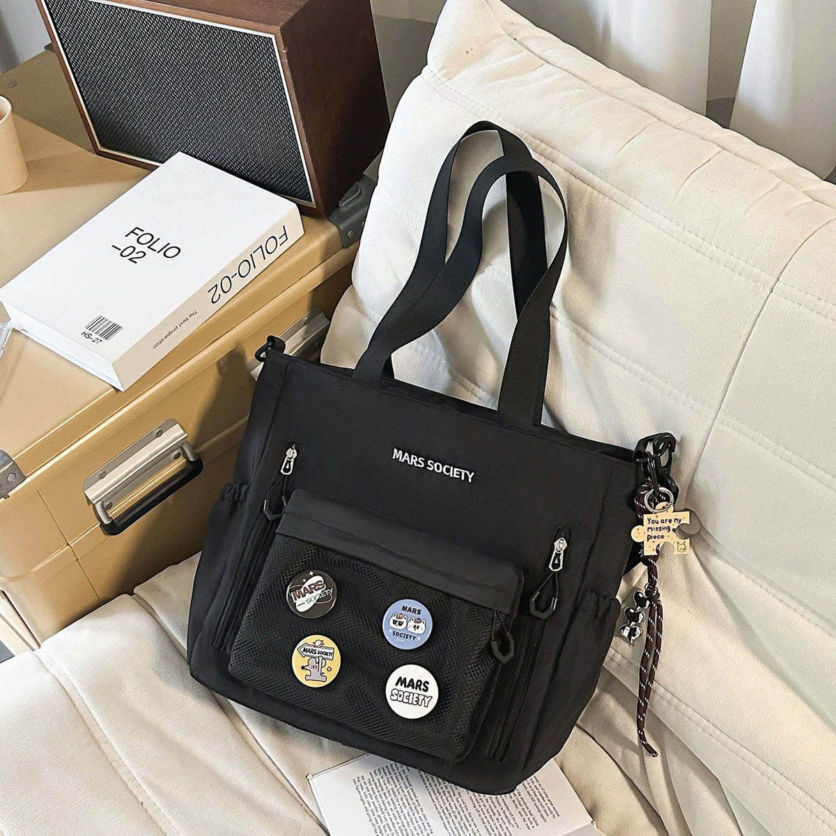 Multi-Compartment Functional Tote Bag LoungeYard — product view 6