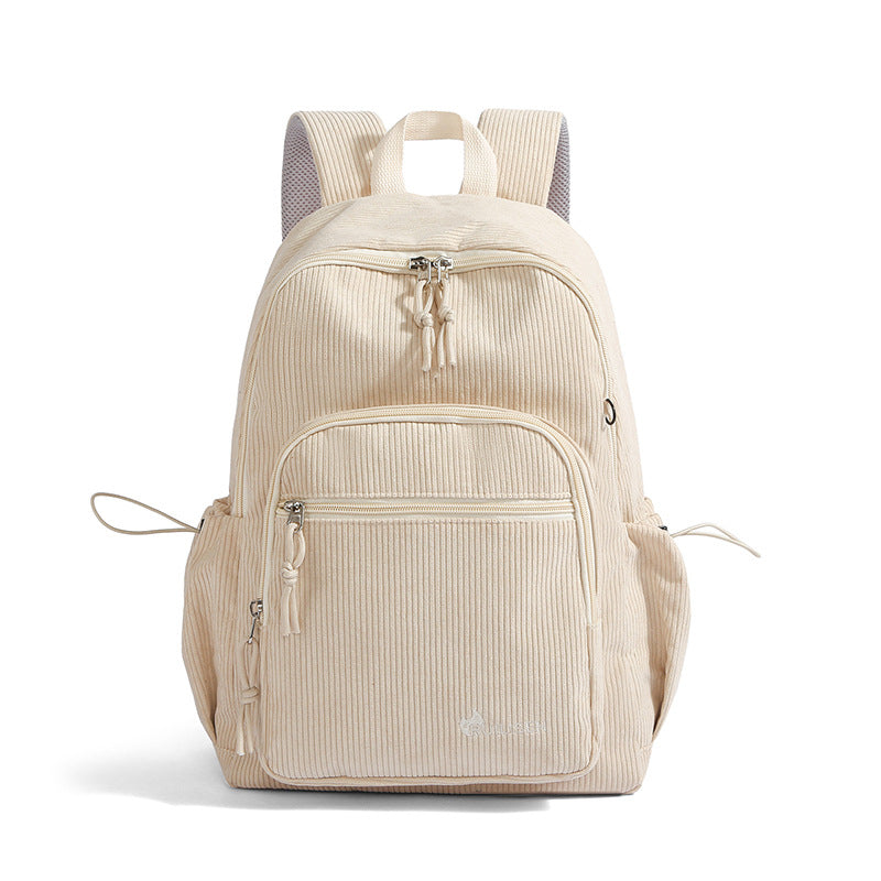 Textured Corduroy Travel Backpack LoungeYard — product view 4