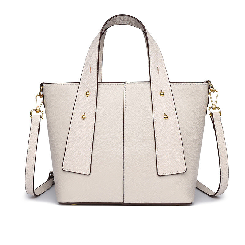Textured Vegan Leather Multi-Pocket Tote LoungeYard — product view 7