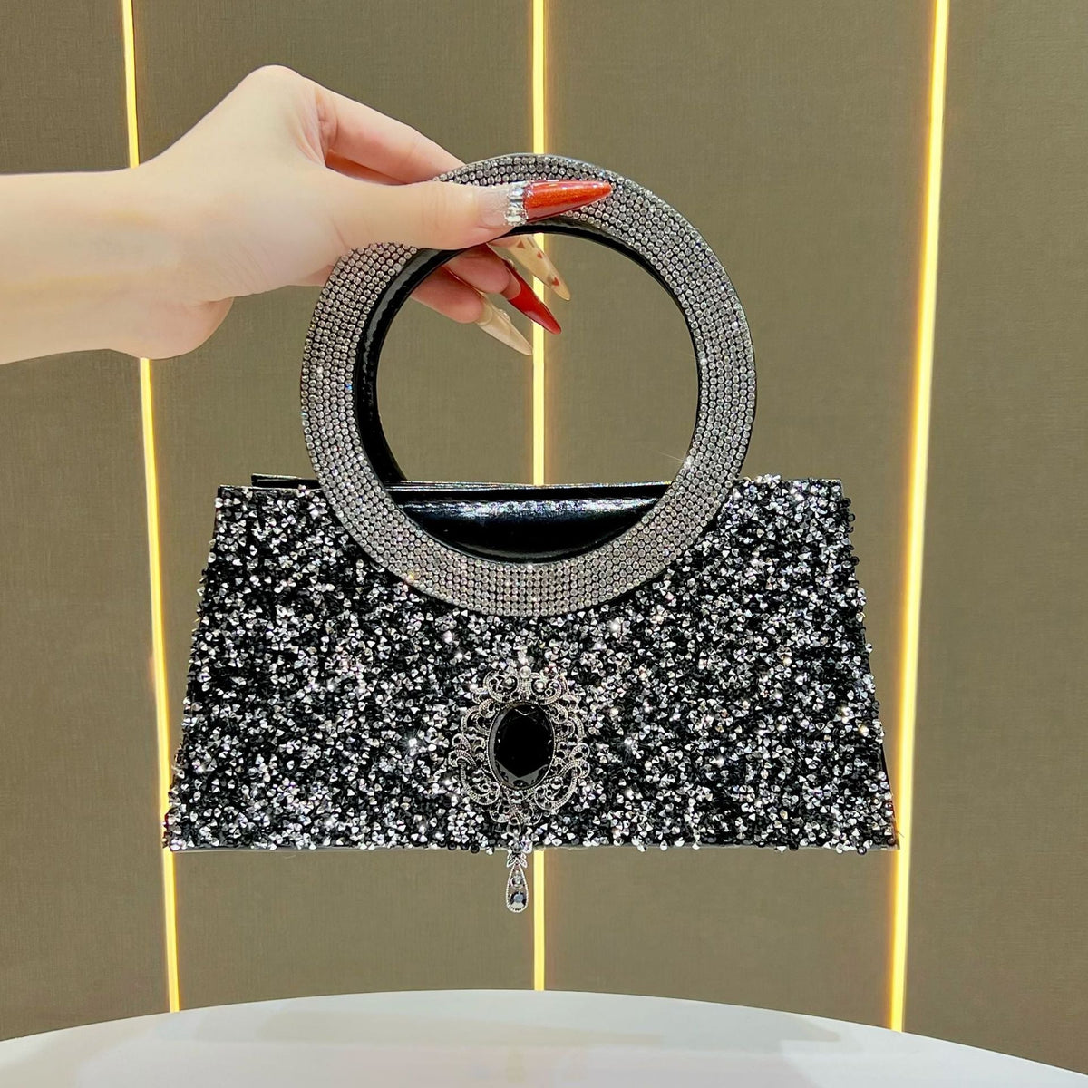 Sparkling Structured Evening Handbag — product view 6