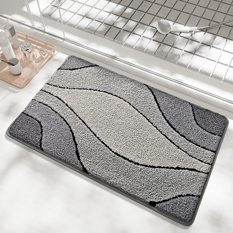 Soft Textured Wave Pattern Bath Mat LoungeYard — product view 2