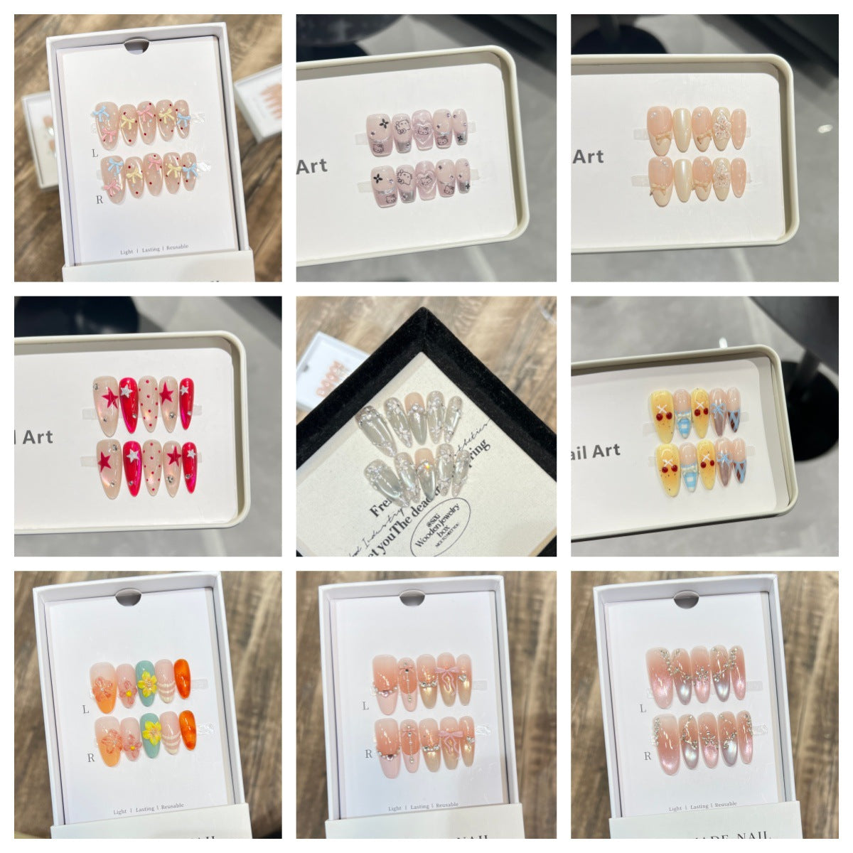 Handmade Reusable Press-On Nail Set — product view 1