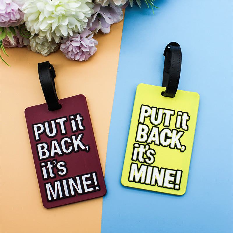 Unisex Luggage Tag with Humorous Saying LoungeYard — product view 3