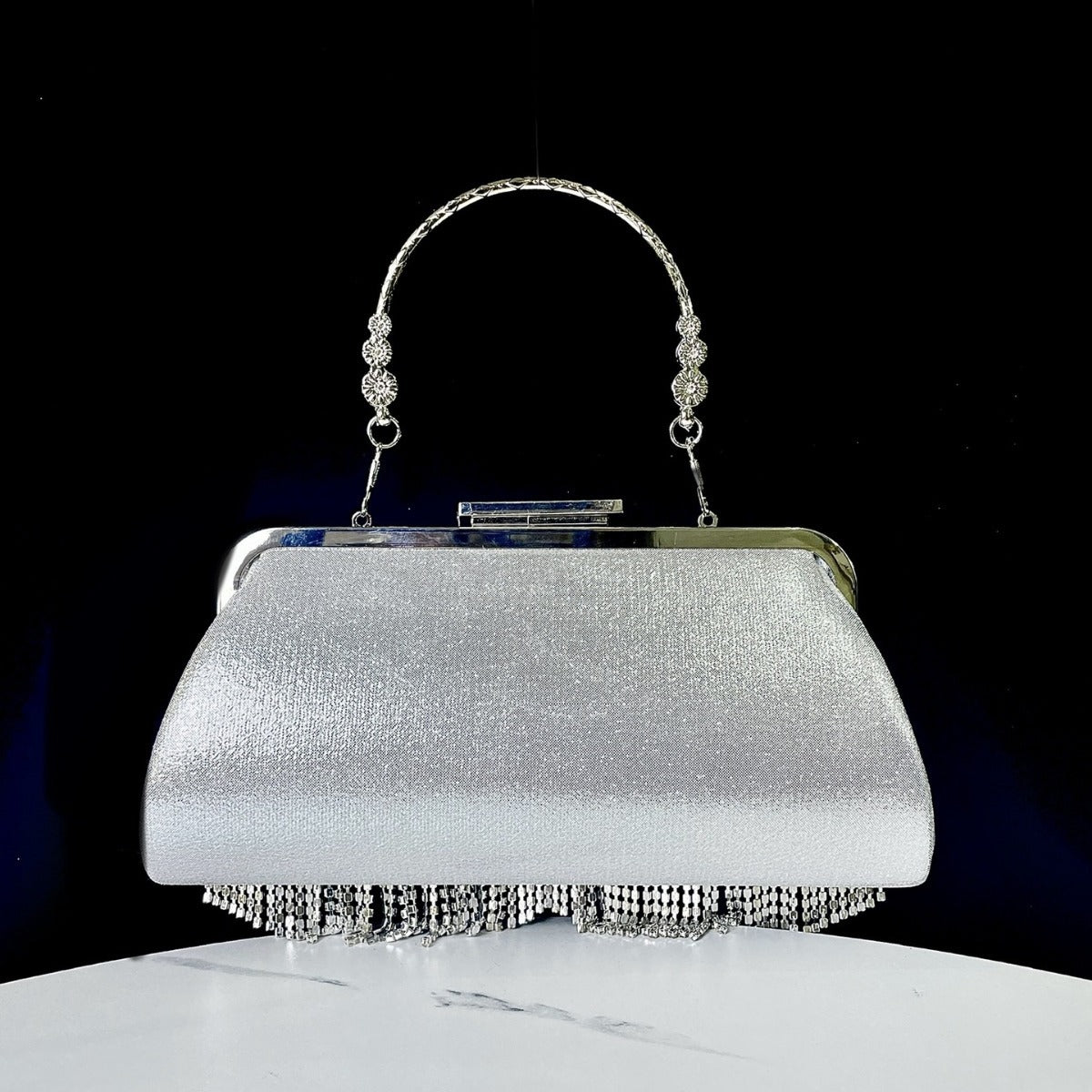 Rhinestone Fringed Evening Clutch — product view 3