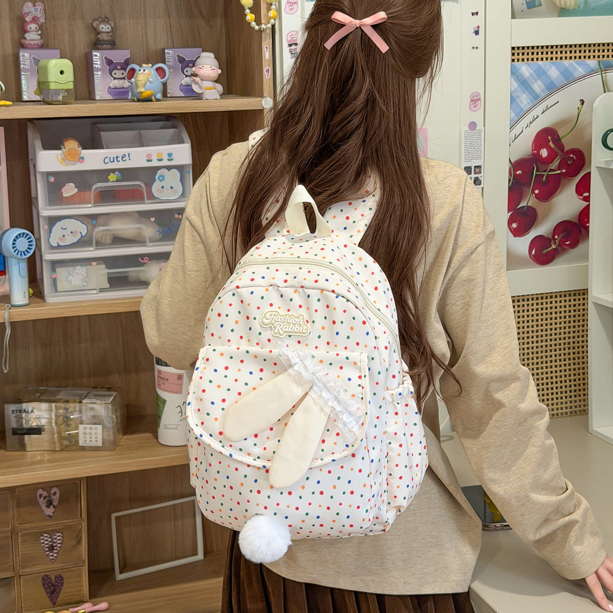 Decorative Bunny-Ear Backpack LoungeYard — product view 1