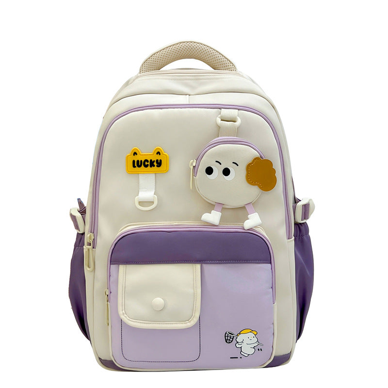 Playful Character Design School Backpack LoungeYard — product view 5