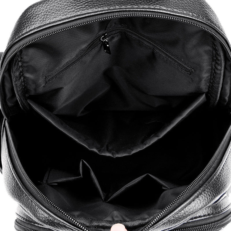 Fashionable Leather Backpack LoungeYard — product view 3