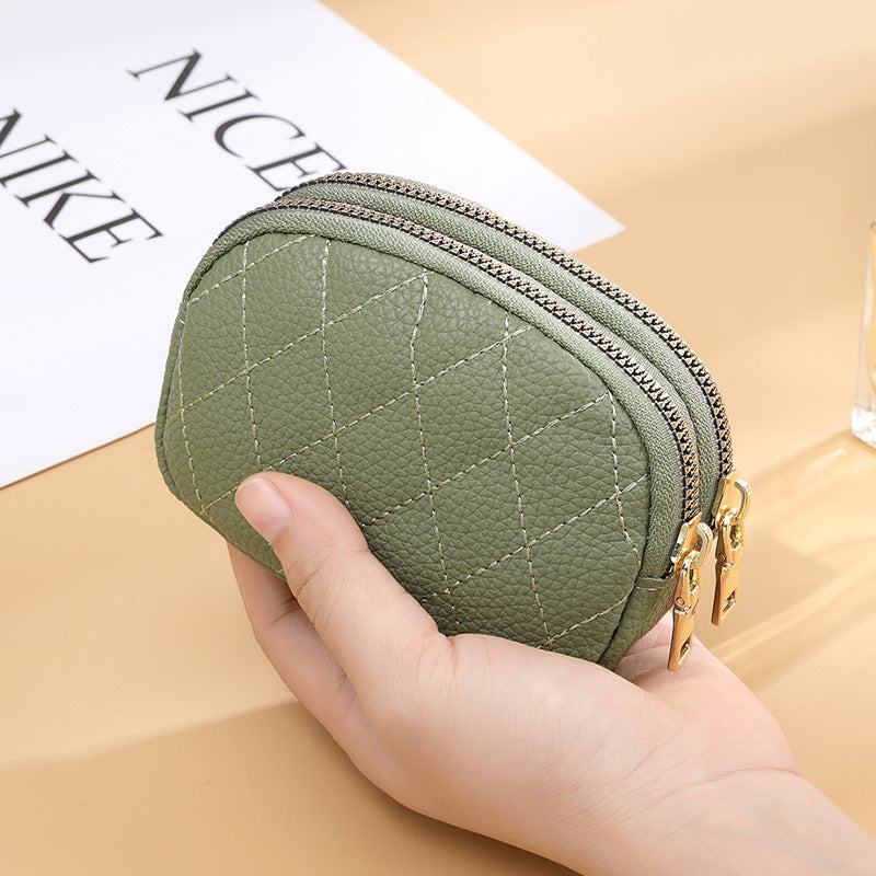 Quilted Double Zip Coin Purse — product view 6