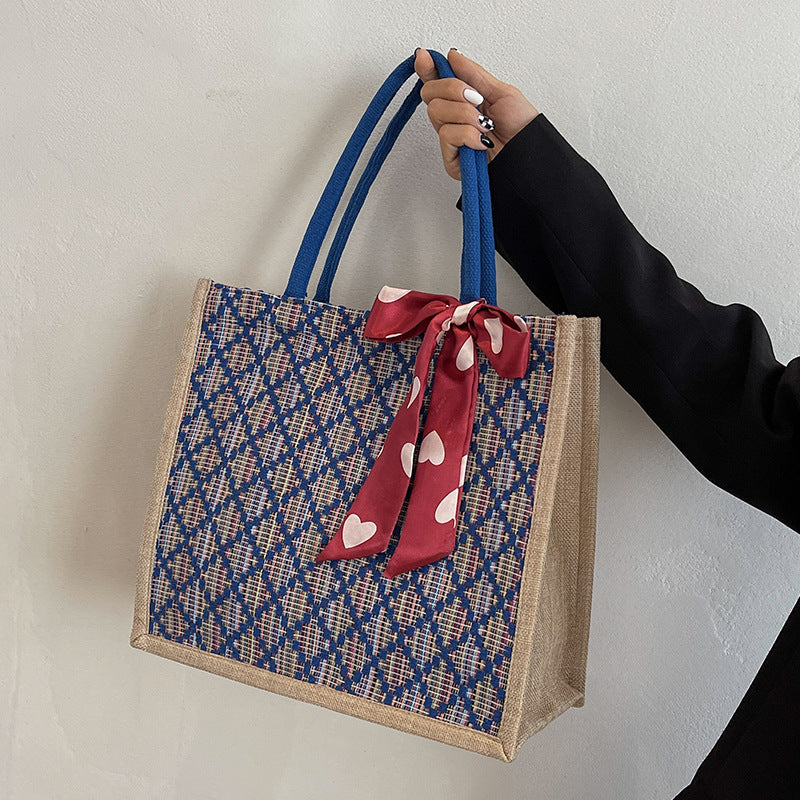 Decorative Quilted Tote Bag — product view 6