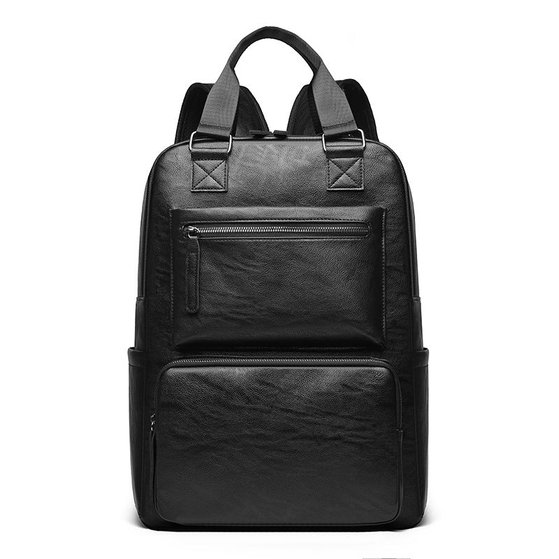 Premium Leather Laptop Backpack — product view 2