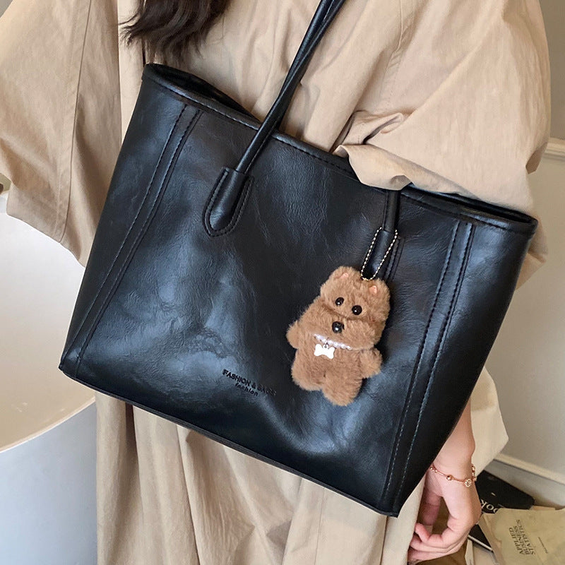 Casual Faux Leather Tote Bag — product view 5