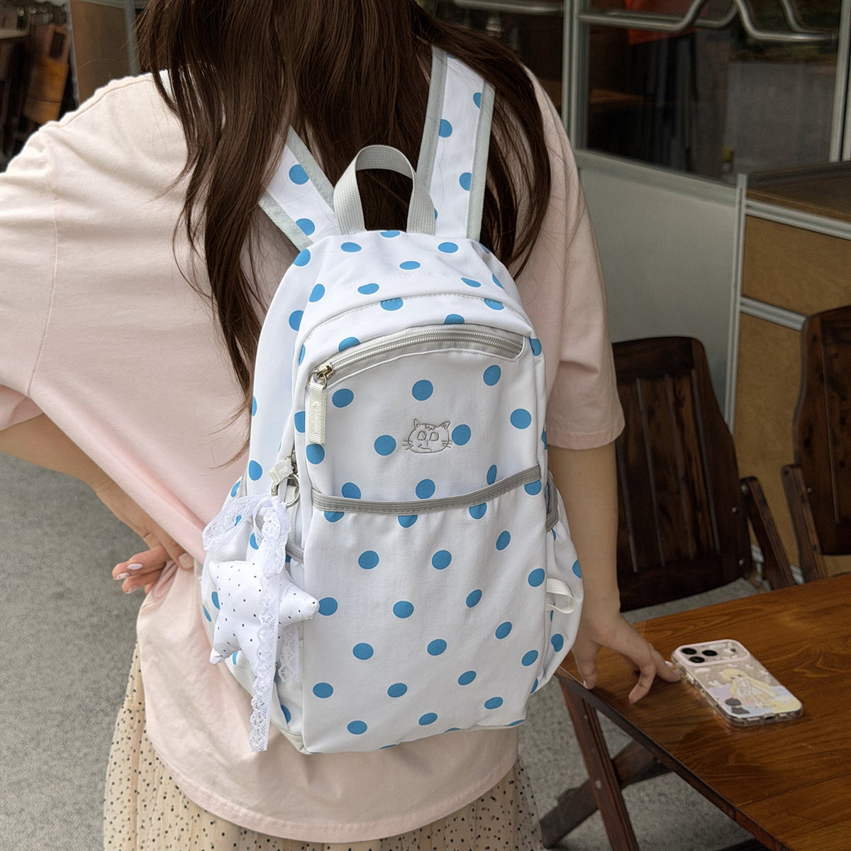 Playful Dotted Backpack LoungeYard — product view 3