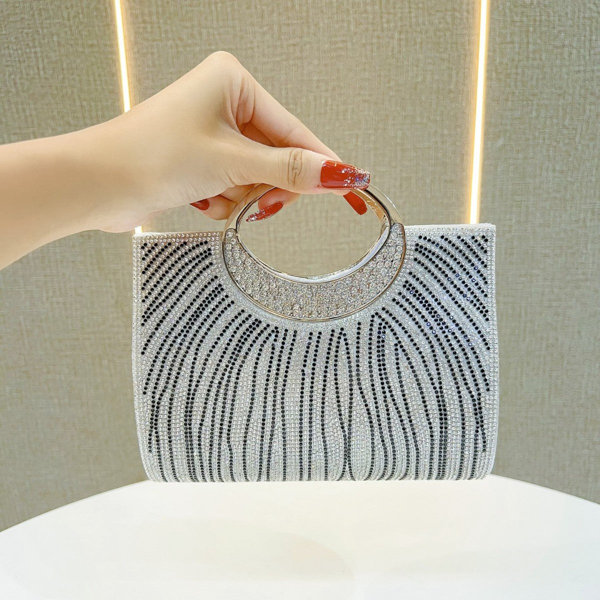 Glamorous Rhinestone-Designed Evening Handbag — product view 7
