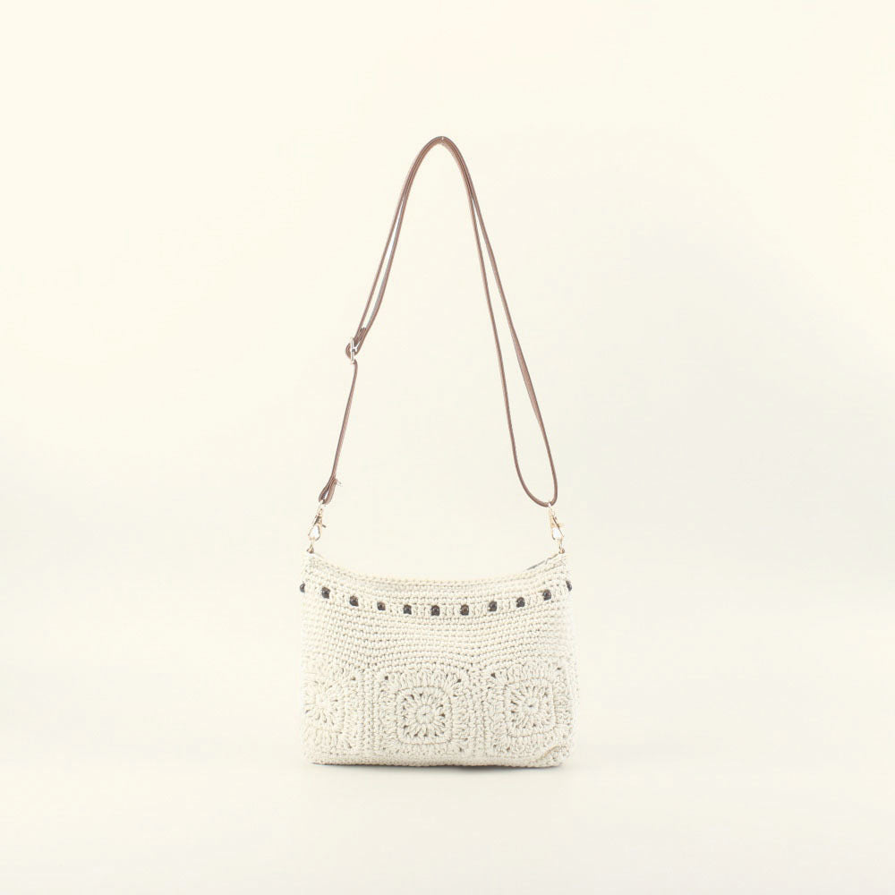 Crochet shoulder bag with stylish accents LoungeYard — product view 1