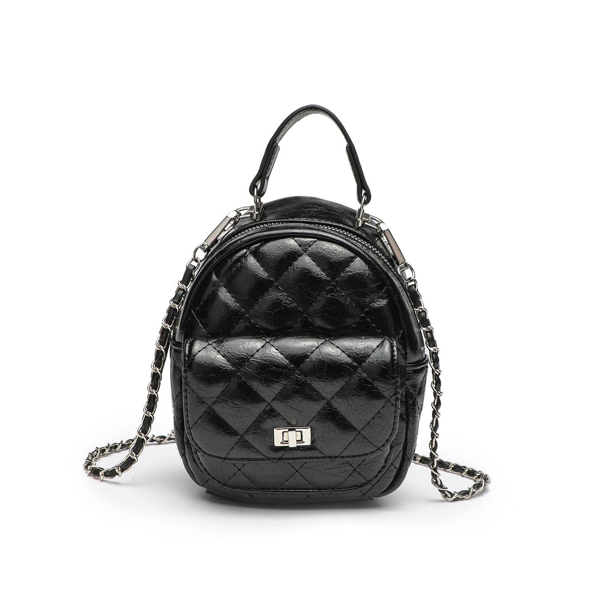 Quilted Metallic Mini Backpack LoungeYard — product view 5