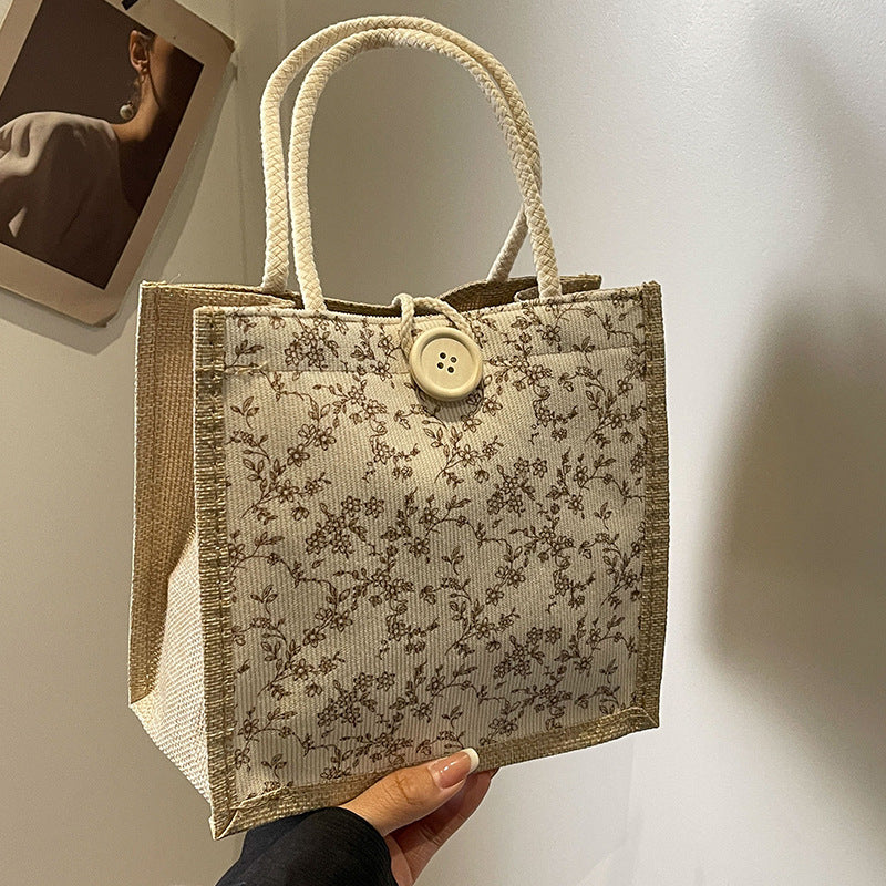 Decorative Floral Print Tote Bag 1790617122 — product view 6