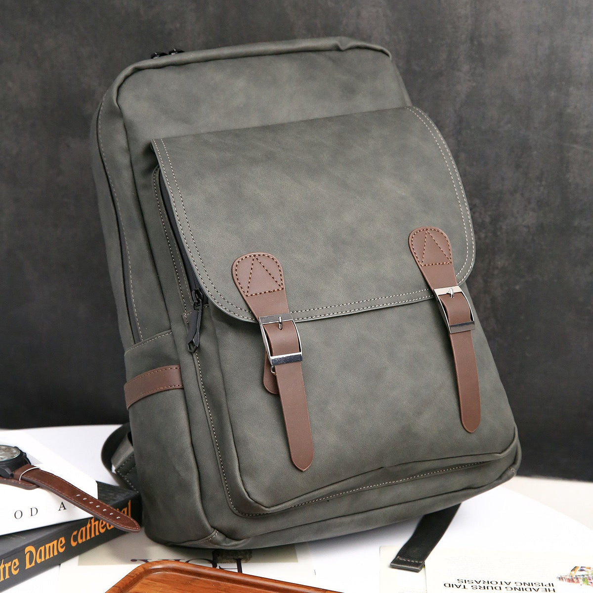 Stylish backpack with reinforced laptop compartment LoungeYard — product view 6