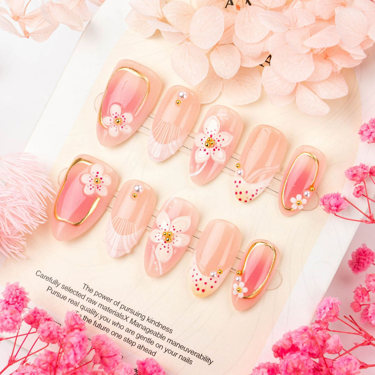 Ornate Floral Press-On Nail Collection — product view 2